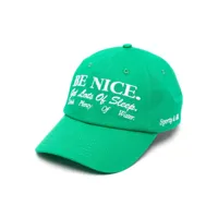 sporty & rich casquette à broderie be nice - vert