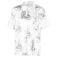 coperni chemise toile de jouy en satin - blanc