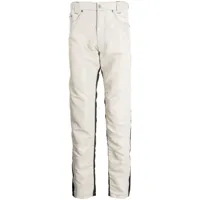 gmbh pantalon zyia à design bicolore - gris