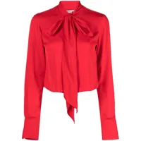stella mccartney chemise à col lavallière - rouge