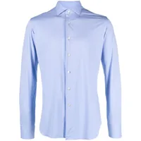 xacus chemise boutonnée à manches longues - bleu