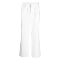 tekla drawstring organic cotton pyjama trousers - blanc