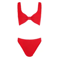 hunza g bikini bonnie à design froncé - rouge