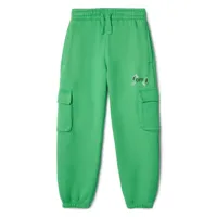 off-white kids pantalon de jogging à imprimé bandana - vert