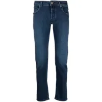 incotex jean en coton stretch à taille basse - bleu