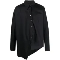 ann demeulemeester chemise vitalis à design asymétrique - noir