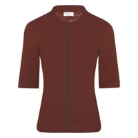 rosetta getty t-shirt à détails de coutures - marron
