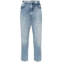 patrizia pepe jean à taille haute - bleu