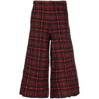 daniela gregis pantalon ample à motif tartan - rouge