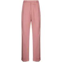 pt torino pantalon droit quindici à plis marqués - rose