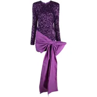 rotate robe courte à nœud oversize - violet