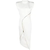 genny robe longue à design sans manches - blanc