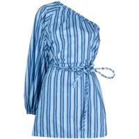 faithfull the brand robe courte calia à rayures - bleu