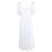 faithfull the brand robe longue palacio en lin à dos-nu - blanc
