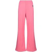 chiara ferragni pantalon de jogging à logo brodé - rose