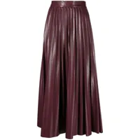 boss jupe plissée à taille haute - violet