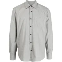peserico chemise en coton à manches longues - gris