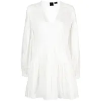 pinko robe courte à ornements frangés - blanc