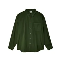 lemaire chemise en coton à manches longues - vert