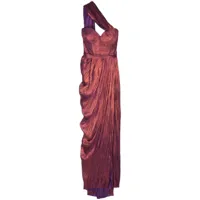 maria lucia hohan robe plissée claudine à coupe longue - violet
