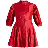 acler robe courte hundon ceinturée - rouge