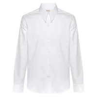 fursac chemise en coton à col pointu - blanc