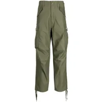 izzue pantalon droit à poches cargo - vert
