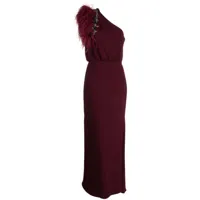 badgley mischka robe mesmerizing à design asymétrique une épaule - rouge