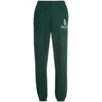 sporty & rich pantalon de jogging vendome en coton - vert
