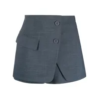 maje minijupe-short à design asymétrique - gris