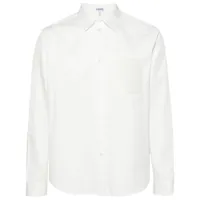 loewe chemise en coton à logo brodé - blanc
