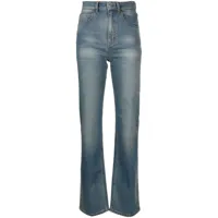 victoria beckham jean slim julia à taille haute - bleu