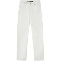 jil sander jean droit à coupe courte - blanc