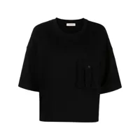 the mannei t-shirt devos à poche en crochet - noir
