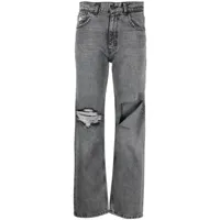 the mannei jean droit lisa à taille haute - gris