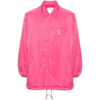 doublet veste à logo brodé - rose
