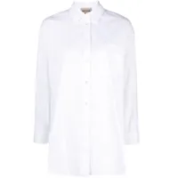 semicouture chemise en popeline à poche poitrine - blanc