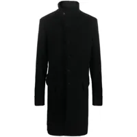 masnada manteau en laine à col montant - noir