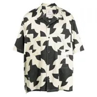 maison mihara yasuhiro chemise à design patchwork - noir