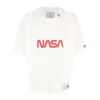 maison mihara yasuhiro t-shirt en coton à logo imprimé - blanc