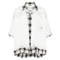 maison mihara yasuhiro chemise à design superposé - gris