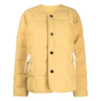 jil sander veste matelassée à boutonnière - jaune