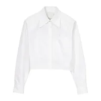 3.1 phillip lim chemise crop à manches longues - blanc