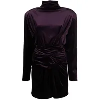 the new arrivals ilkyaz ozel robe plissée âgnes à coupe mi-longue - violet