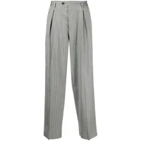 moschino pantalon de costume en laine vierge - gris