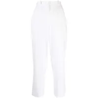 chanel pre-owned pantalon droit à coupe courte (2000) - blanc