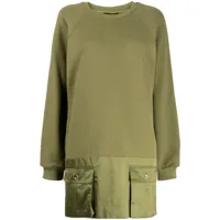 cynthia rowley robe courte cosy à poches cargo - vert