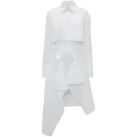 jw anderson robe-chemise à design noué - blanc