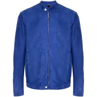tagliatore veste zippée en daim - bleu