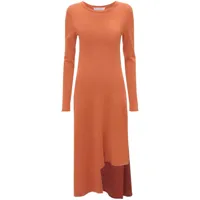 jw anderson robe longue à design superposé - orange